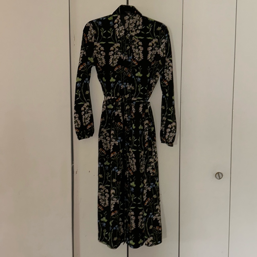 Nasty Gal black button floral dress